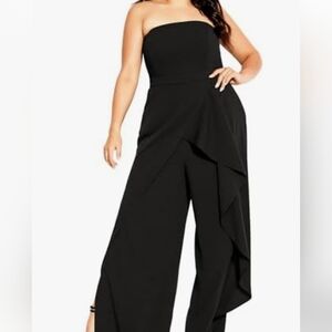 *** PLUS SIZE ***Chic Attract Jumpsuit - Black